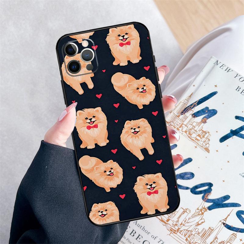 Pomeranian Dog Phone Case For iPhone 16 Pro Max 11 12 13 Mini 14 15 Pro Max 15 16 Plus XR 16e Cover Coque