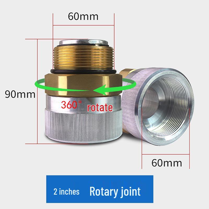 Złącze obrotowe 360° ze stali nierdzewnej i aluminium, pasuje do rur olejowych 1/2", 3/4", 1"