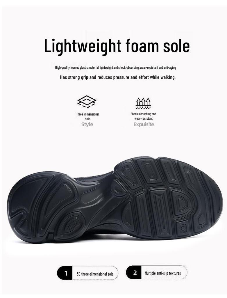 Men's Casual Lace-Up Cowhide Sneakers - Breathable, Lightweight, All-Season Fashion Dad Shoes