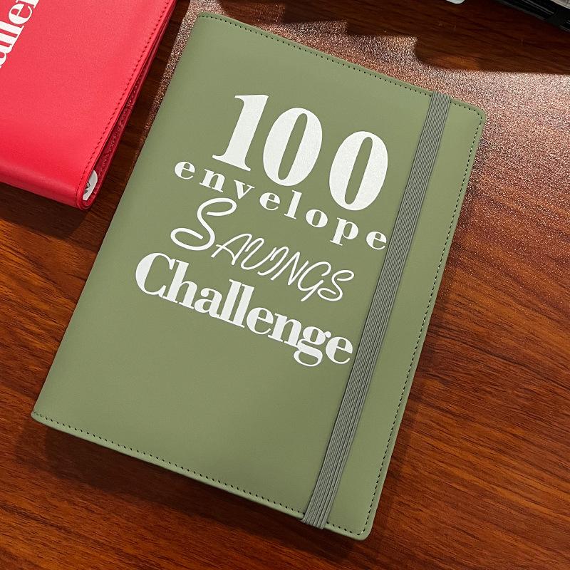 New binding 100 Envelope Challenge Binder for Couples 100 Day Challenge Handbook Savings Notebook Office stationery