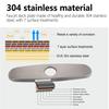 Brushed Finish Sink Faucet Hole Cover 304 Stainless Steel Oval Shaped Faucet Decorative Panel Single Hole Compatible