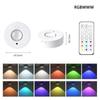 LED nočné svetlo RGB 12-farebné bezdrôtové skrinkové svietidlo Typ-C nabíjateľné diaľkové ovládanie pre osvetlenie izbovej kuchynskej skrinky