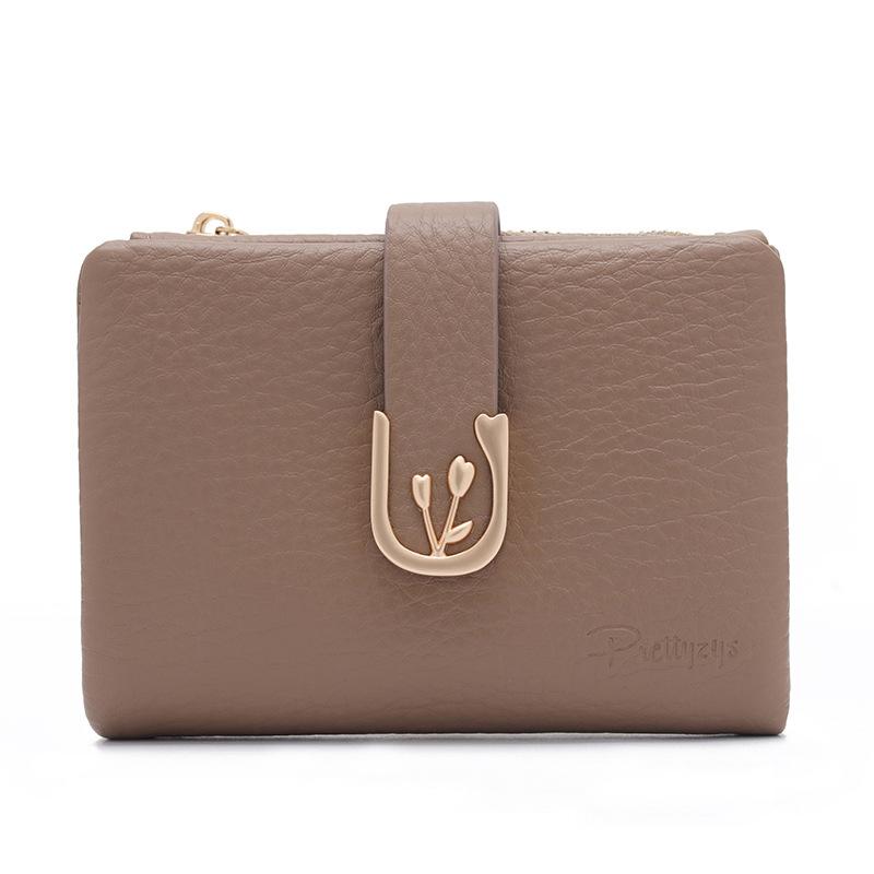 

Женский кошелек из искусственной кожи, удобный складной кошелек для монет на молнии верблюд