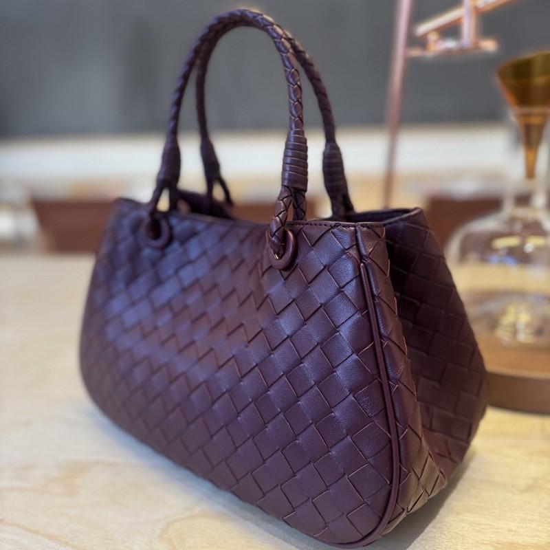 Genuine Lamb Leather Woven Tote Bag Women Small Crossbody Handbag Daily Use Office Commute Fashion Accessory