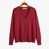 Spring Long-sleeved Knitted Sweater Solid Color Simple Temperament Cardigan with Women's Sweater Plus Size Coat, Catty