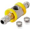 1/2" Barbed Push Lock T-Fitting Adapter with 1/8-27 NPT Sensor Port, 304 Stainless Steel Fuel Line Pressure Adapter for 12.7mm ID Line, Clamps 2 PCS