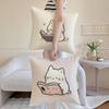Cute Party Of Animals Funny Cushion Cover Pillowcase Short Plush Invisible Zipper Room Sofa Cushion Cover