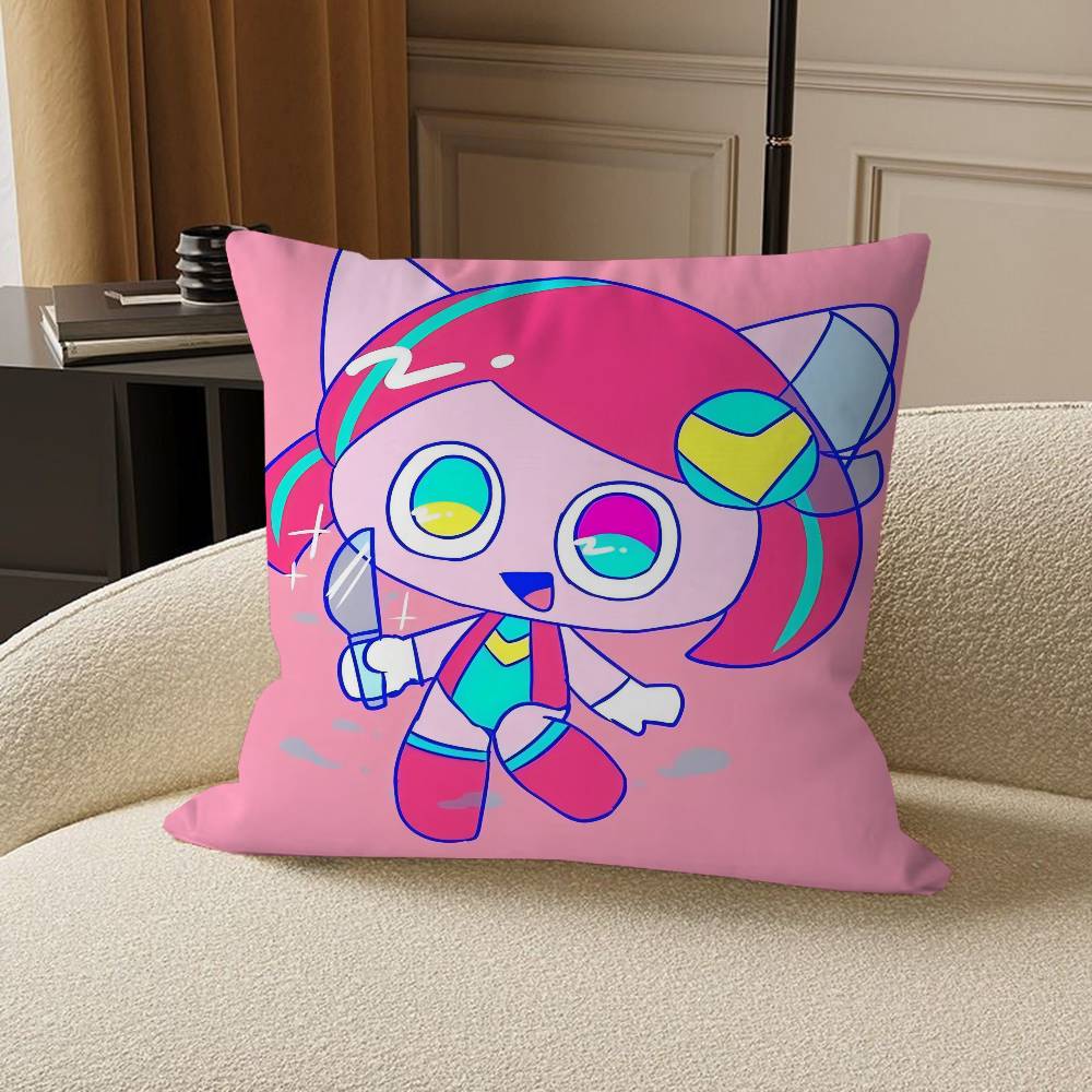 Poyoroid Kissenbezüge Cartoon Sofa Dekorative Zuhause Doppelseitiger Druck Kurzplüsch Niedlicher Kissenbezug