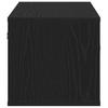 Wall Mounted Shelf In Black Oak Effect 102 X 30 X 29 Cm Engineered Wood