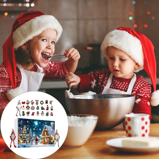 Christmas Gnomes Advent Calendar 2025 24-Day Calendar Countdown Winter Scene Holiday Decor Collectible Figures Gnomes Set for Family