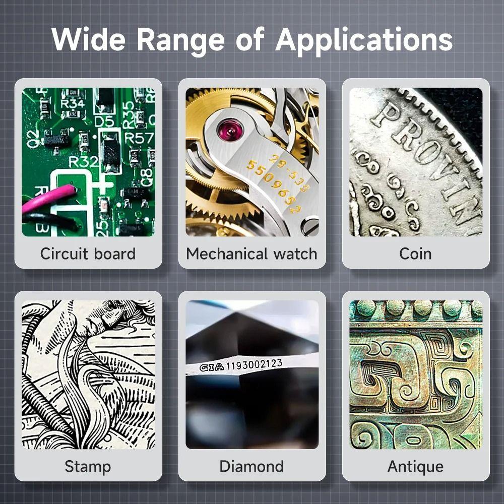 1080p-Video-Münzlupe, 500-facher Zoom, Handlupe für Elektronikreparaturen