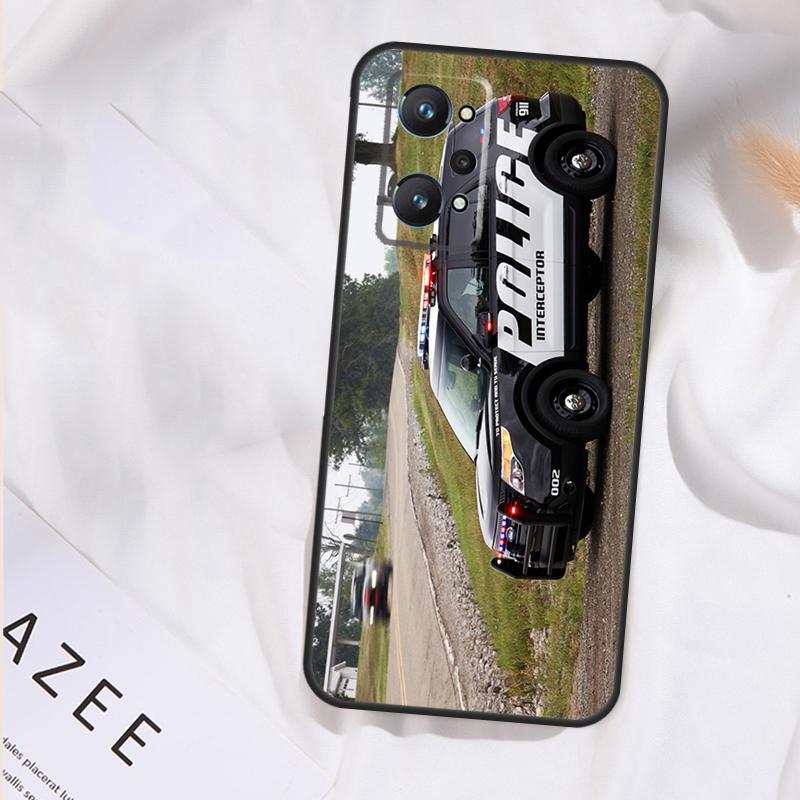 police car Case For Realme 15 14 13 11 12 Pro Plus GT6 GT7 Pro C55 C51 C53 C35 C33 C31 C61 C67 C71 C75