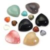 5pcs/lot 10mm 25mm Natural Stone Cabochon Agate Tiger Eye Opal Heart Shape Cabochon Beads For DIY Charms Ring Necklace Accessory