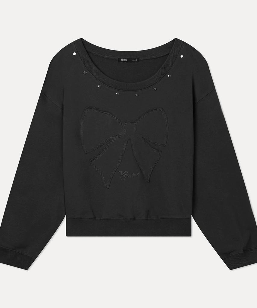 MIXXO Brushed Studded One-Shoulder Sweatshirt Re Lwfv49A_Miwlwg12Qa