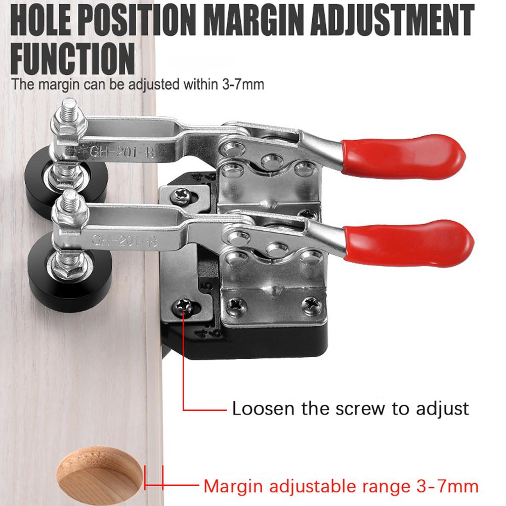35mm Double Fixture Drilling Jig Aluminum Alloy Woodworking Tool Guide Cabinet Door Locator Hinge Position Hole Opener