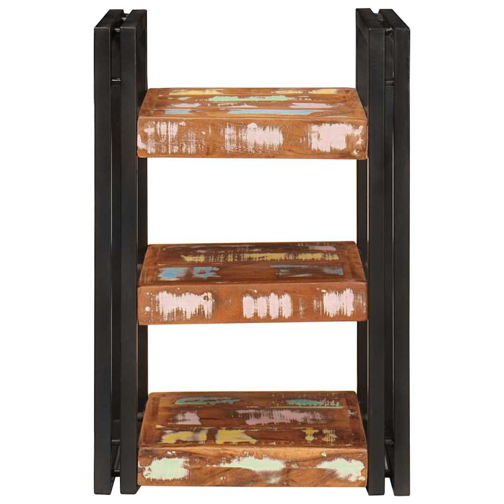 Nightstand in Brown and Black 38 x 33 x 58 cm Solid Reclaimed Wood