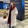 Women's Mid-length Down Padded Jacket Coat Winter Loose Large Size Hooded Thick Warm Parkas