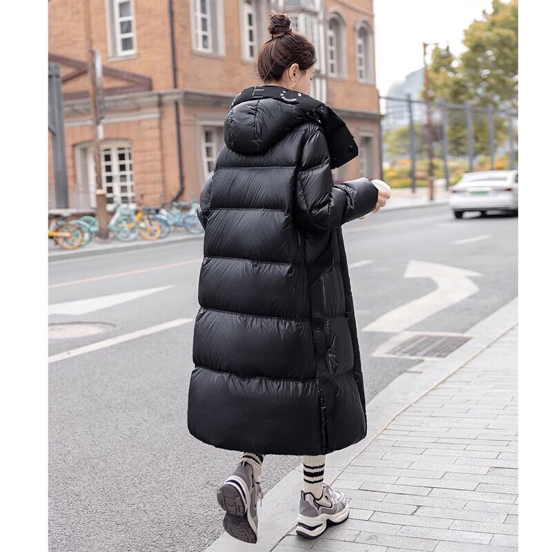 Sibaoshe Women's Mid-Length Hooded Down Jacket