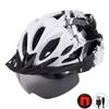 Magnetic Mount Bike Helmet With Visor USB-Rechargeable LED Light Detachable Design One-Piece EPS Construction Adult