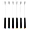 Stainless Steel 6-Piece Fruit, Dessert, and Cheese Fork Set