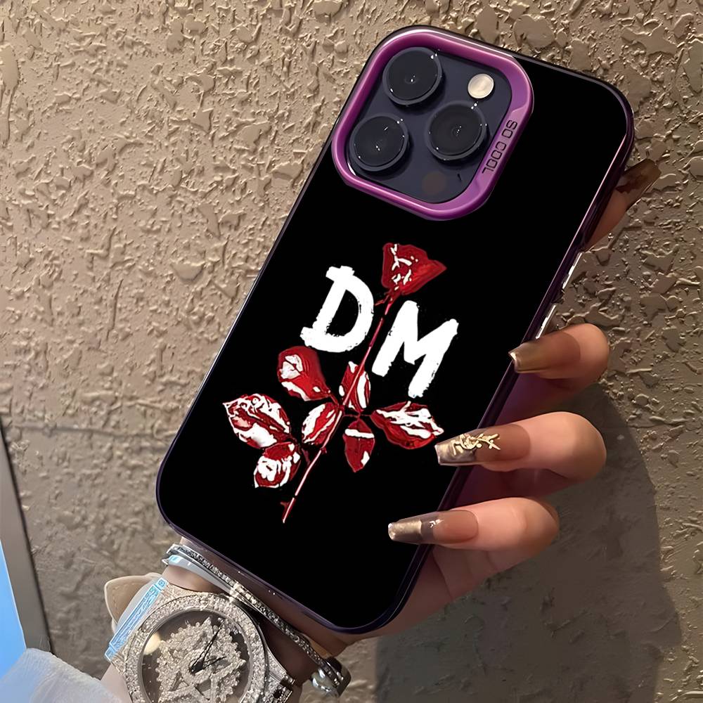 Band D-Depeche ModeS Purple Matte Shockproof CoverPhone Case For iPhone 17,16,15,14,13,12,11,Pro,XS,Max,Plus,Mini,SE4,E