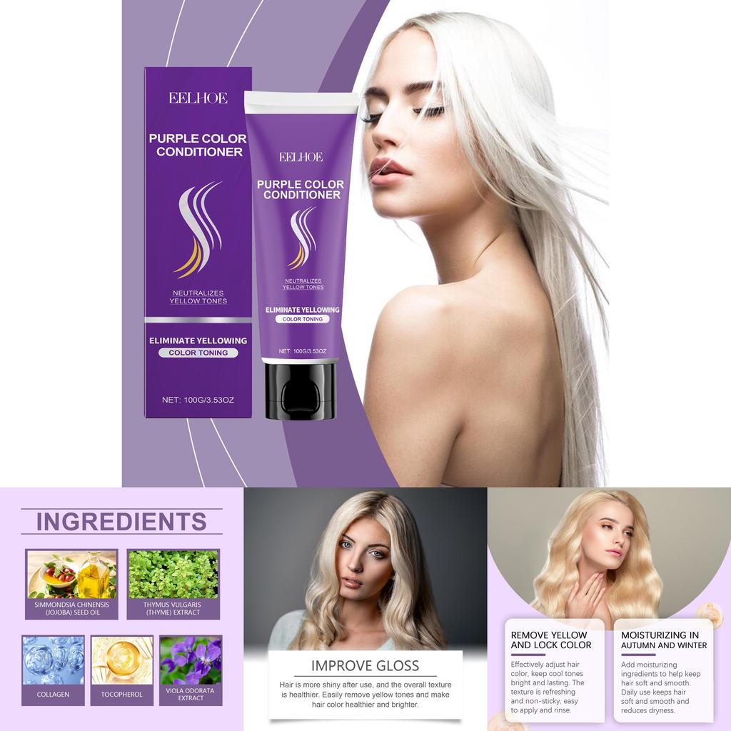 Eelhoe Nourishing Purple Conditioner 100g For Luxurious Smoothness And Shine