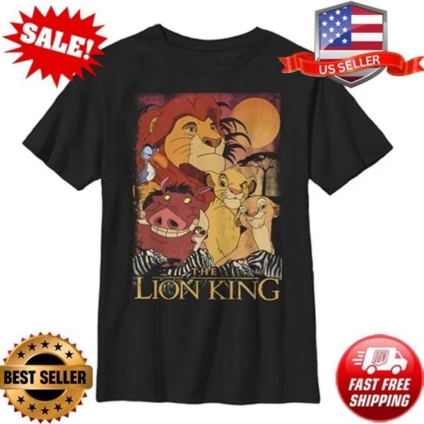 Графическая футболка с панелями «Король Лев» Симба и Семья 3XL