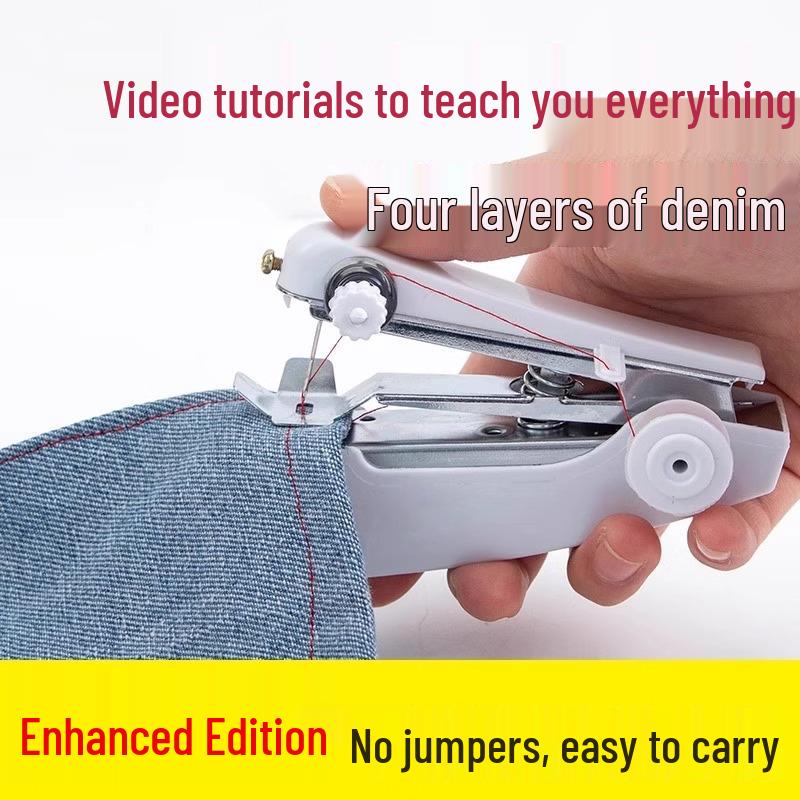 Compact Handheld Sewing Machine: Portable and Easy-to-Use for Quick Fixes and On-the-Go Tailoring.