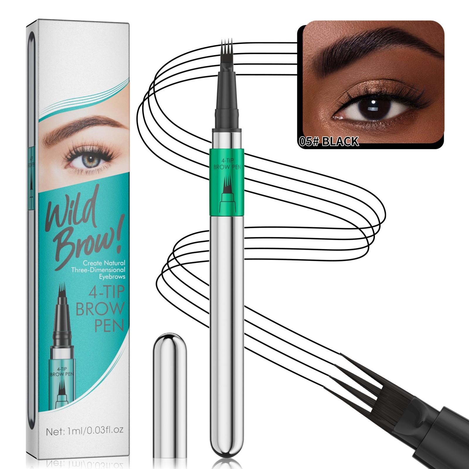 

Четырехзубцовый жидкий карандаш для бровей Гладкий водостойкий наконечник-кисточка Четырехзубцовый жидкий карандаш для бровей One Size