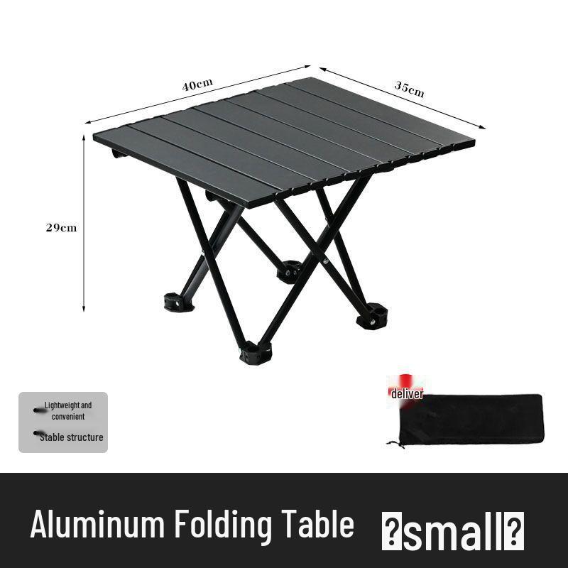 Portable Aluminum Folding Picnic Table & Chairs Set for Camping
