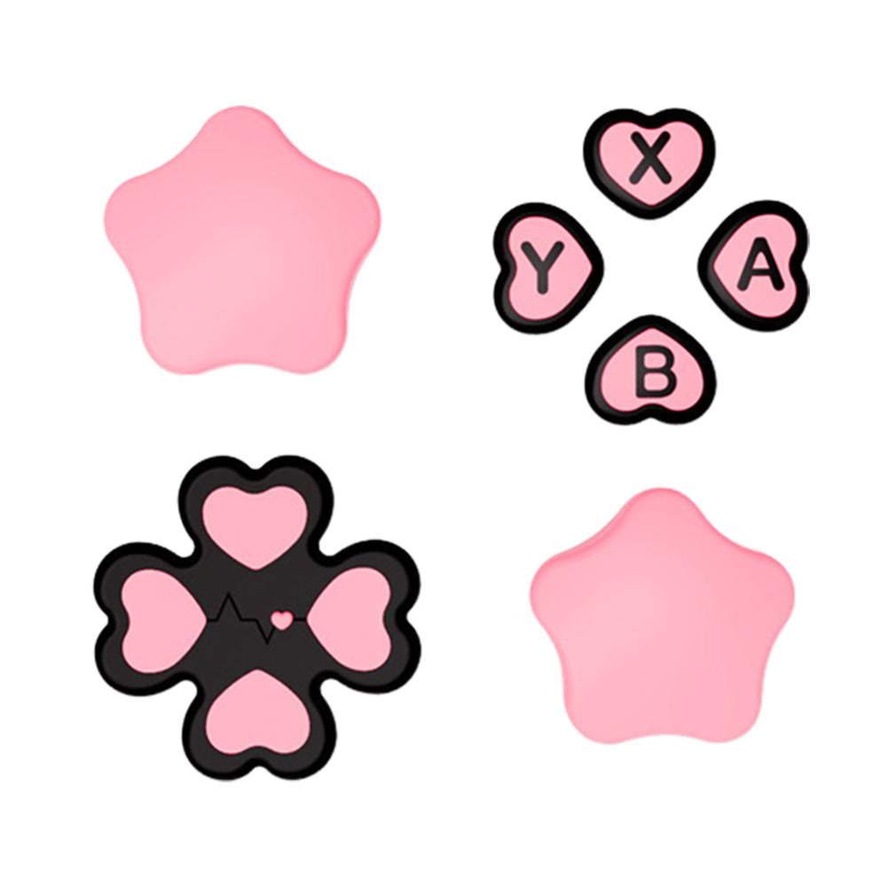 1/2Set D-Pad Button Cap Set for Switch2 Joy-Con Cute Silicone Soft ABXY Key Buttons Sticker Thumb Sticks Thumb Sticks Grip Cover