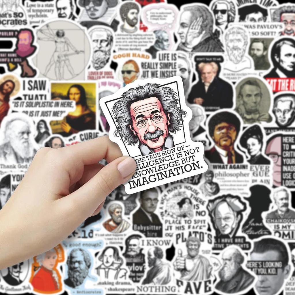 50PCS Creative Celebrity Emoji Stickers for Laptops, Suitcases, and Stationery