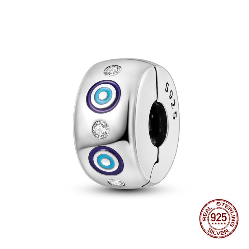 925 Silver Devil's Eye Charm Beads 3mm Fit DIY Bracelet Women's Fashion Jewelry Gift Original Handmade