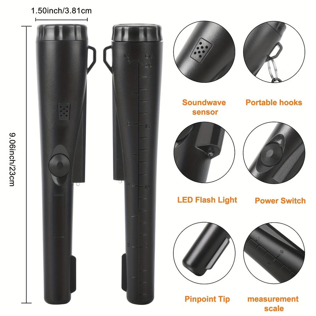 Profesjonalny ręczny wykrywacz metali o wysokiej precyzji, zaprojektowany do wyszukiwania w zakresie 360 stopni, do lokalizowania złota i skarbów.