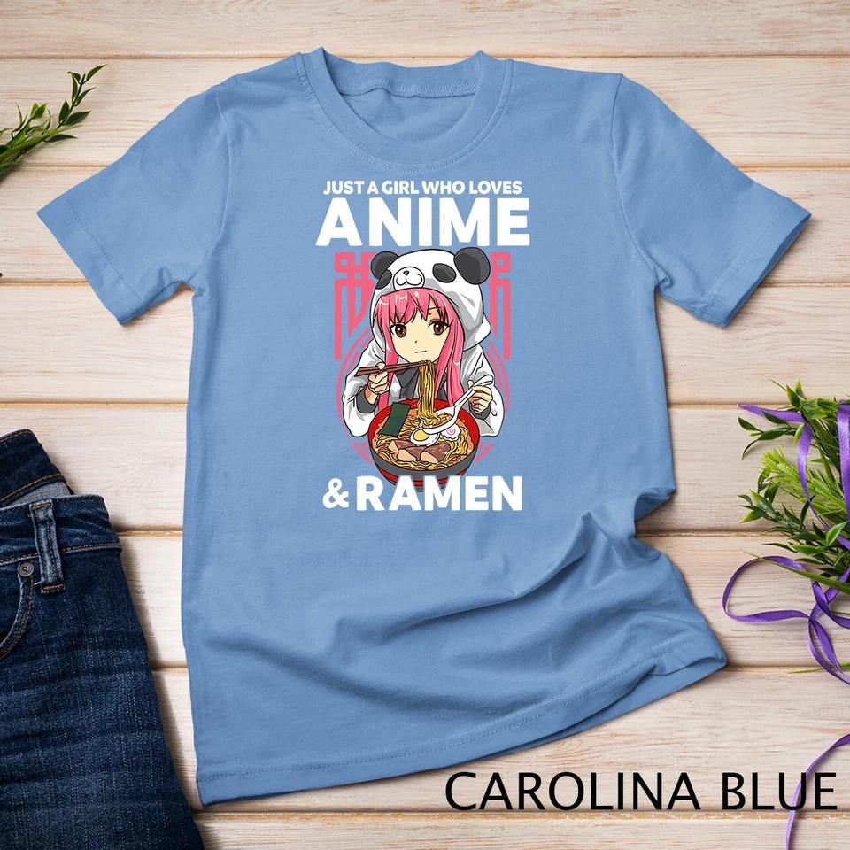 Just A Girl Who Loves Anime and Ramen Bowl Gift Unisex T-shirt 2 S