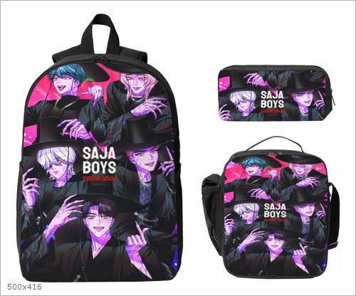 Student Schoolbag Three-Piece Girl Large-Capacity Middle School Student Backpack
