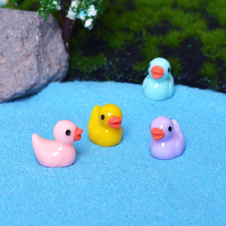 Tiny Resin Duck 50pcs/lot Cute Mini Duck for Micro Landscape DIY Dollhouse