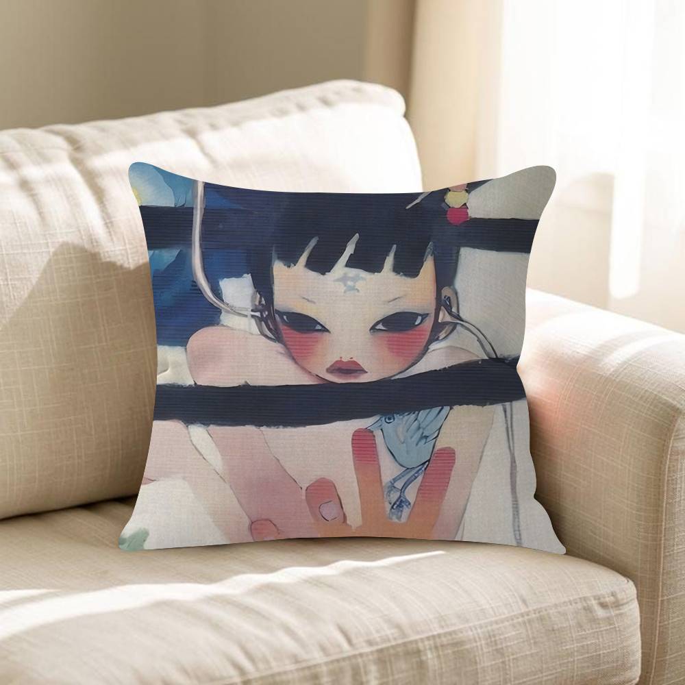 AAya TTakano Pop Art Cushion Cover Car Throw Pillow Case For Sofa Car Christmas Gift
