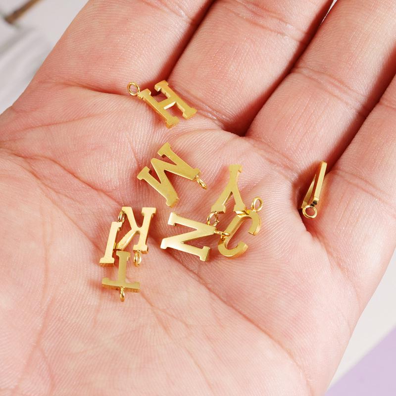 New 26-Letter Initial Pendant Bracelet & Necklace for Couples - DIY English Name Jewelry