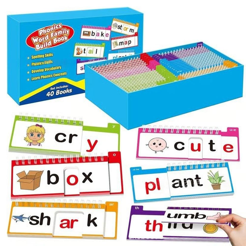 

40 Phonics Word Family Flip Books 40pcs Read Rhyme Flip Activity Books Engaging Word Family Flip Books For Kids China Mainland