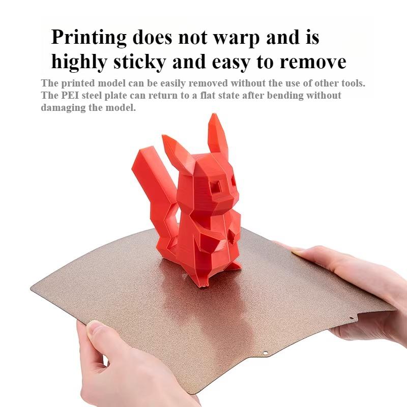 ANYCUBIC Sheet 264x276mm S1C Double-sided PEI Texture Magnetic Spring Steel Carbon Fiber PET Film Smooth Printing Platform Board