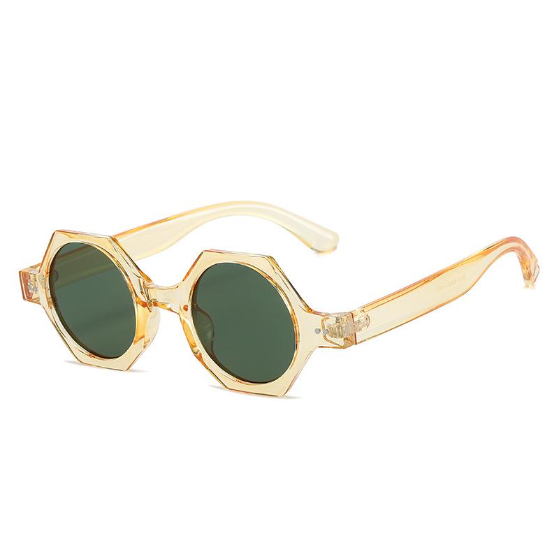 Autumn New Polygonal Sunglasses Personalized Geometric Glasses European And American Fashion Colorful Women'S Sunglasses