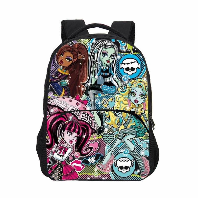 Двухлямочный рюкзак Monster High для школы, подростковый, с полиэстеровым принтом Color12
