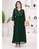 Women Designer Georgette V-Neck Gown Kurta Indian Bollywood Anarkali Top Tunic Kurti Dress