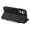 For Samsung Galaxy S25 FE Case Imprinted Lines PU Leather Splicing Wallet Phone Cover