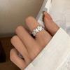 Artistic Open Geometric Adjustable Ring For Women Chic Copper Finger Jewelry