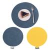 Dreaon Minimalist Round Leather Placemat