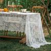 White Lace Party Tablecloth French Retro Valentine's Day Decorations Wedding Decoration Tablecloth Rectangular