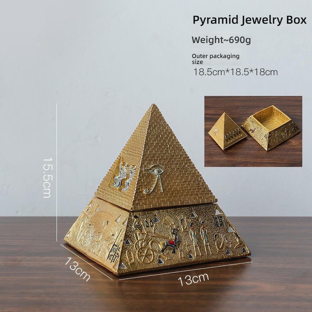 Egyptian Sphinx Resin Statue - Pharaoh Lion Body Human Face Sculpture, Hand-Painted Pyramid Guardian Isis Goddess Inspired Craft