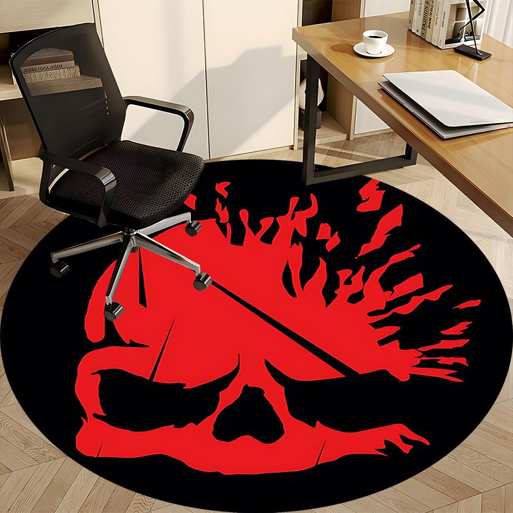1pc Left 4 Dead Carpet, Round Non-Slip Durable Large Size Office Carpet, Suitable for Office,yy250908040